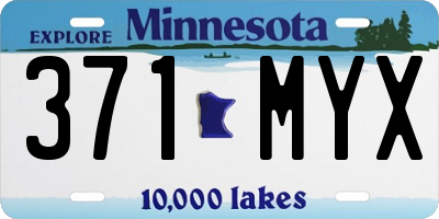 MN license plate 371MYX