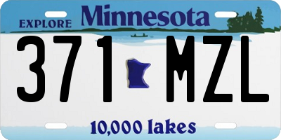 MN license plate 371MZL