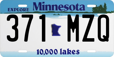 MN license plate 371MZQ