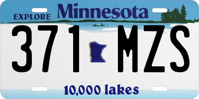 MN license plate 371MZS