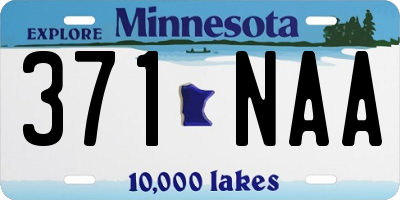 MN license plate 371NAA