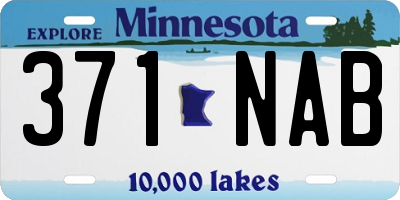 MN license plate 371NAB