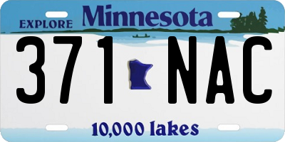 MN license plate 371NAC