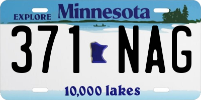 MN license plate 371NAG
