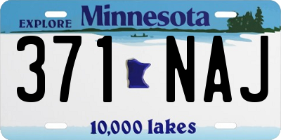 MN license plate 371NAJ