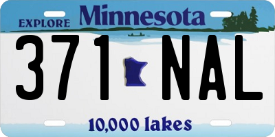 MN license plate 371NAL
