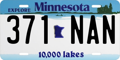 MN license plate 371NAN