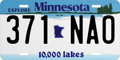 MN license plate 371NAO