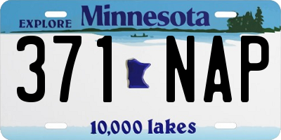 MN license plate 371NAP
