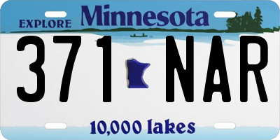 MN license plate 371NAR