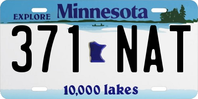 MN license plate 371NAT
