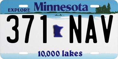 MN license plate 371NAV
