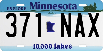 MN license plate 371NAX