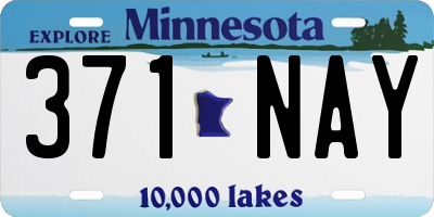 MN license plate 371NAY