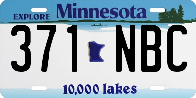 MN license plate 371NBC