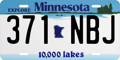 MN license plate 371NBJ