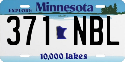 MN license plate 371NBL