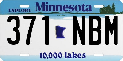MN license plate 371NBM