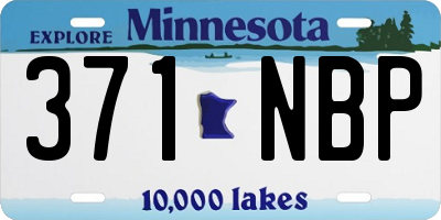 MN license plate 371NBP