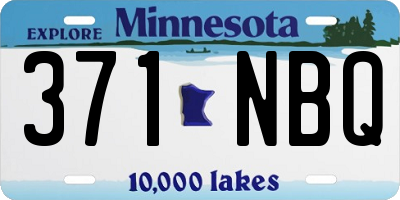 MN license plate 371NBQ