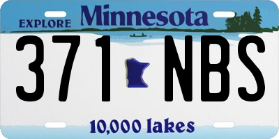 MN license plate 371NBS