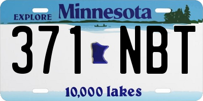 MN license plate 371NBT