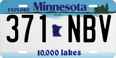 MN license plate 371NBV