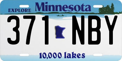 MN license plate 371NBY