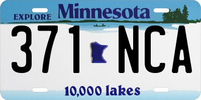 MN license plate 371NCA