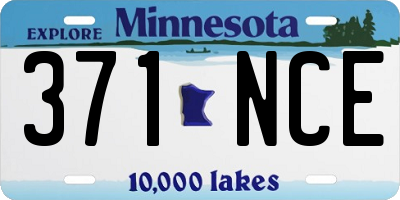 MN license plate 371NCE