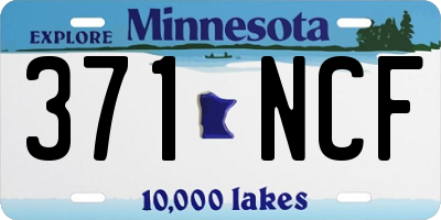 MN license plate 371NCF