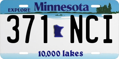 MN license plate 371NCI