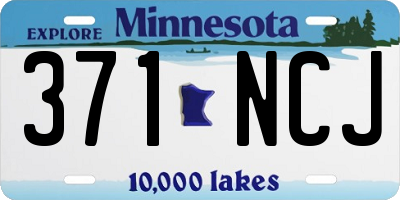 MN license plate 371NCJ