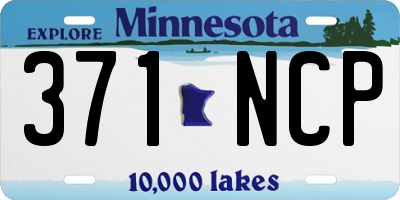 MN license plate 371NCP