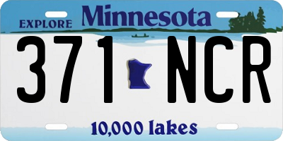 MN license plate 371NCR