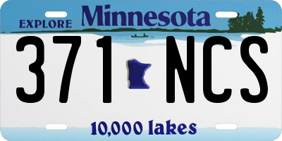 MN license plate 371NCS