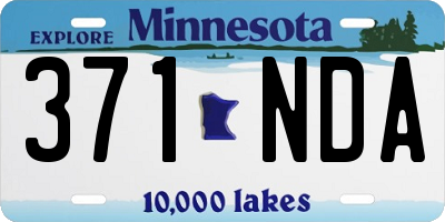MN license plate 371NDA