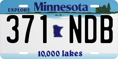 MN license plate 371NDB