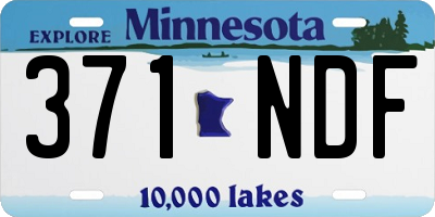 MN license plate 371NDF