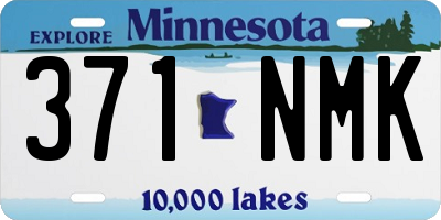 MN license plate 371NMK