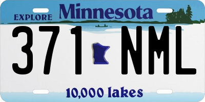 MN license plate 371NML