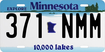 MN license plate 371NMM