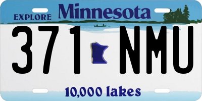 MN license plate 371NMU
