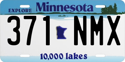 MN license plate 371NMX