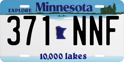 MN license plate 371NNF