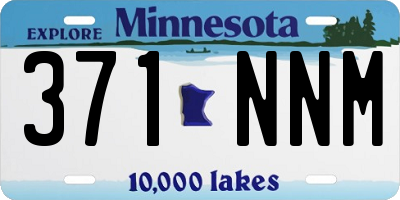 MN license plate 371NNM