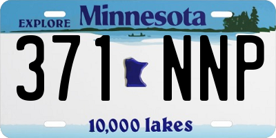 MN license plate 371NNP