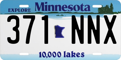 MN license plate 371NNX