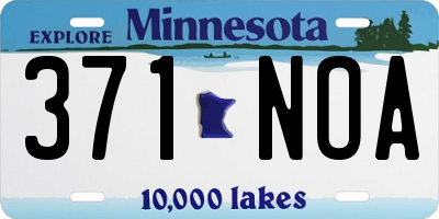 MN license plate 371NOA