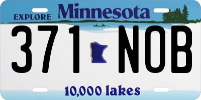 MN license plate 371NOB